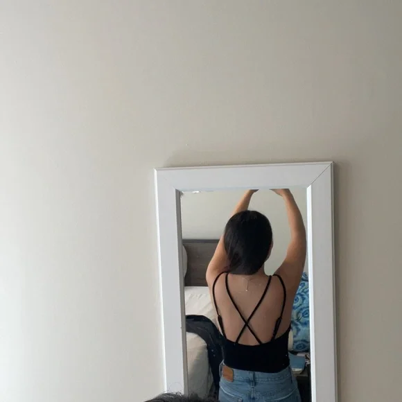 Forever 21 Black Velvet Bodysuit Size Small - Picture 4 of 4